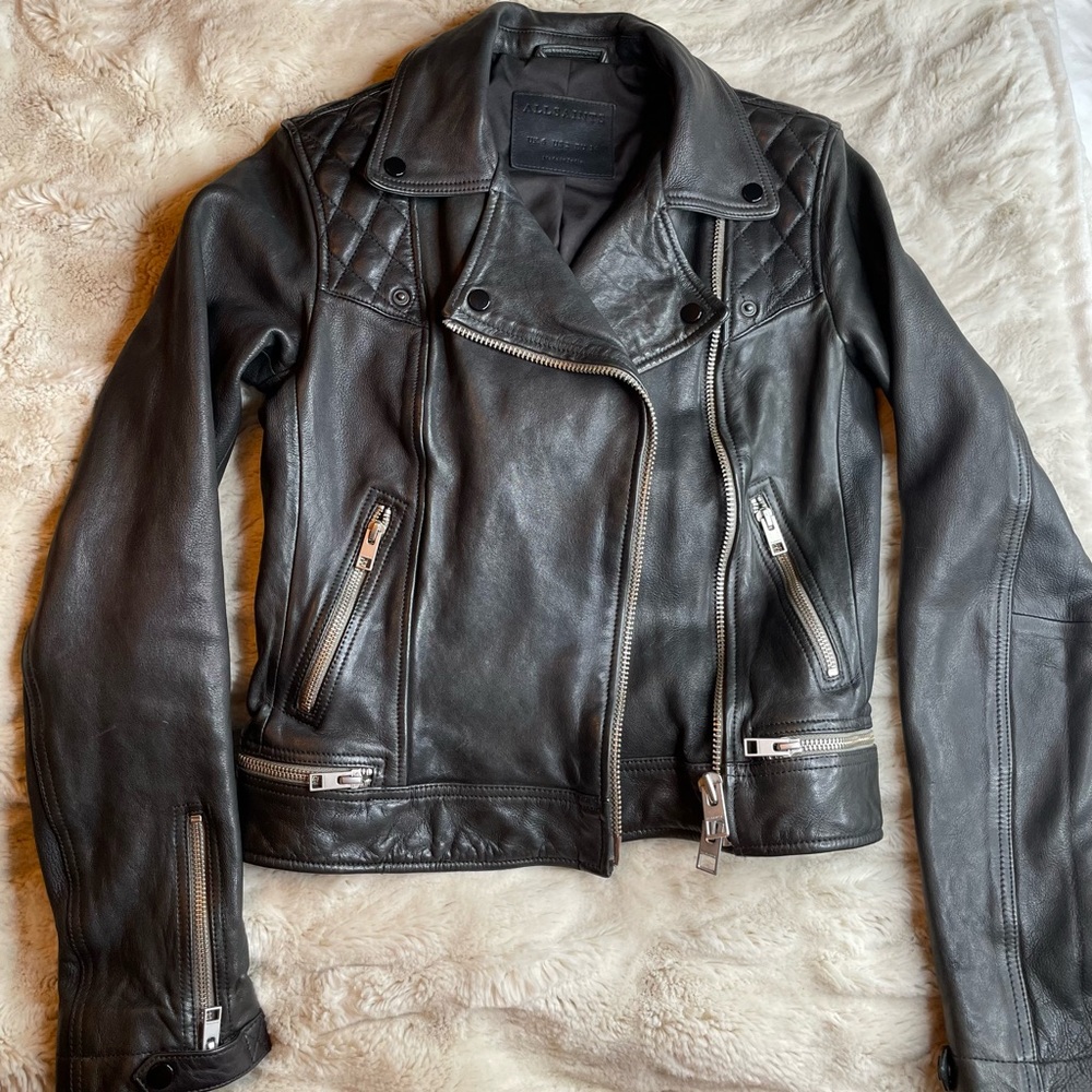 All Saints Motto Leather jacket